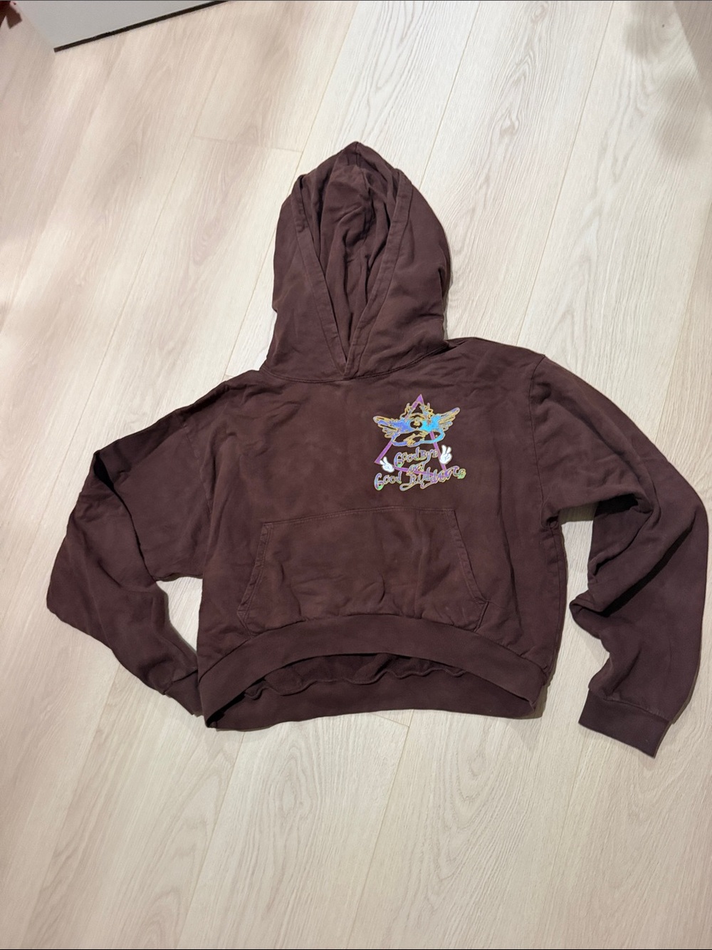 Boys Lie Brown Hoodie with Star Graphic